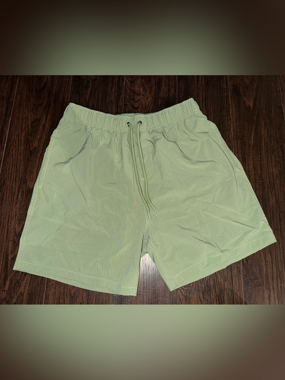 Tahari Sage Green Drawstring Shorts